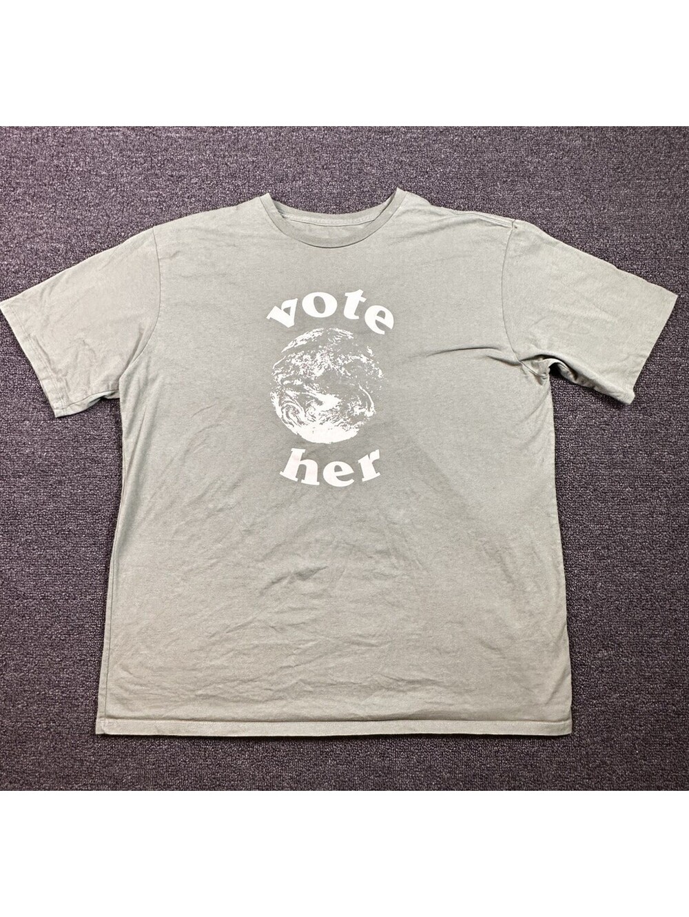 Patagonia Vote Her Graphic T Shirt Sz L Green.